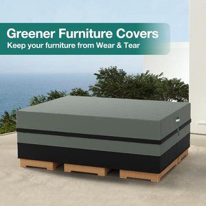 New Large Patio Furniture Covers 124" L × 70" W × 29" H
